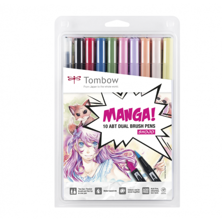 Tombow ABT Dual Brush Pen Set Kit MANGA 2