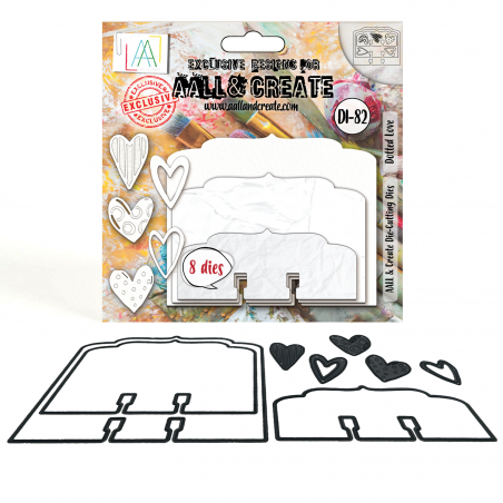 DI-082 - Die-Cutting Die Set - Dotted Love - AALL and Create 