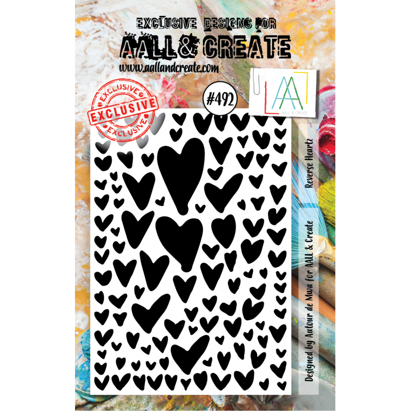 AALL and Create Stamp Set -492- Reverse Heartz 