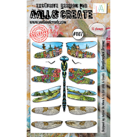 AALL and Create 1107 - A6 Stamp Set - Wingbrushed Dreams 