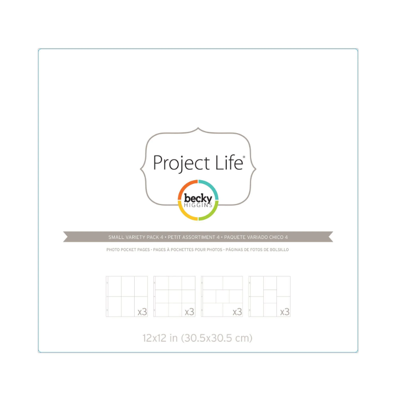 "Project Life • Page Protectors Small Variety 4
12pcs" 