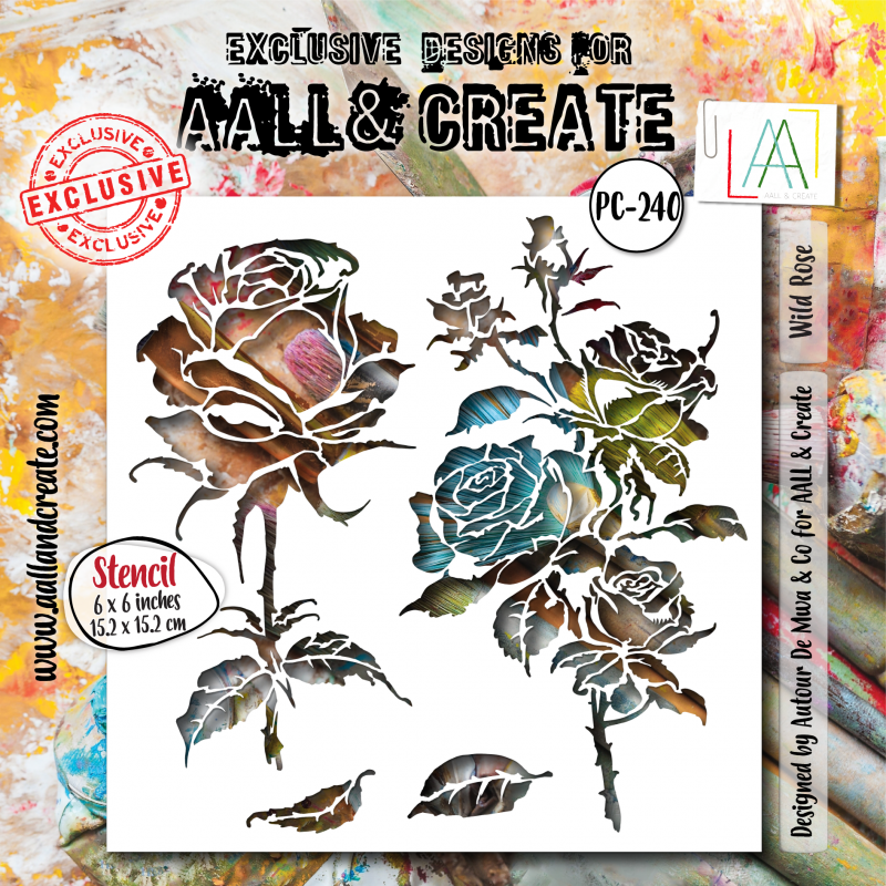 AALL and Create 240 - 6'x6' Stencil- Wild Rose 