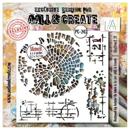 AALL and Create 243 - 6'x6' Stencil- Abstract 21 