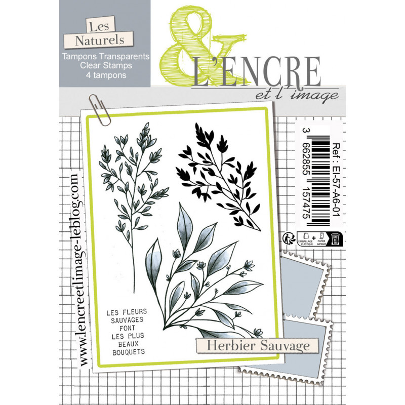 Tampon clear - Herbier Sauvage - lencreetlimage 