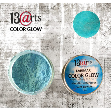 Aquarelle en poudre - effet métallique - larimar