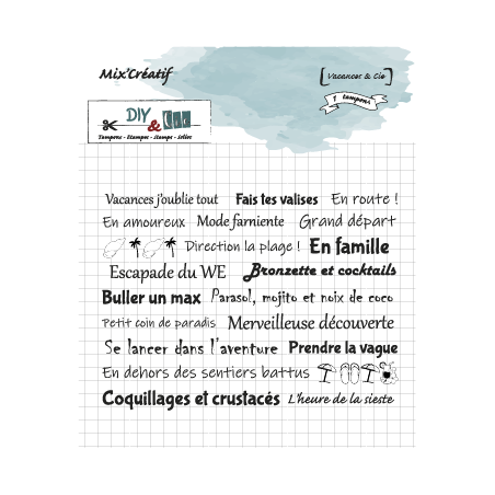 Tampon clear : Vacances et Cie - DIY and Cie Tampon clear : Vacances et Cie - DIY and Cie