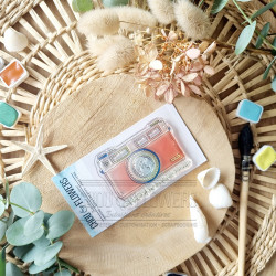 Tampon CLEAR A8 CLIC CLAC SUD104 - Chou and flowers 