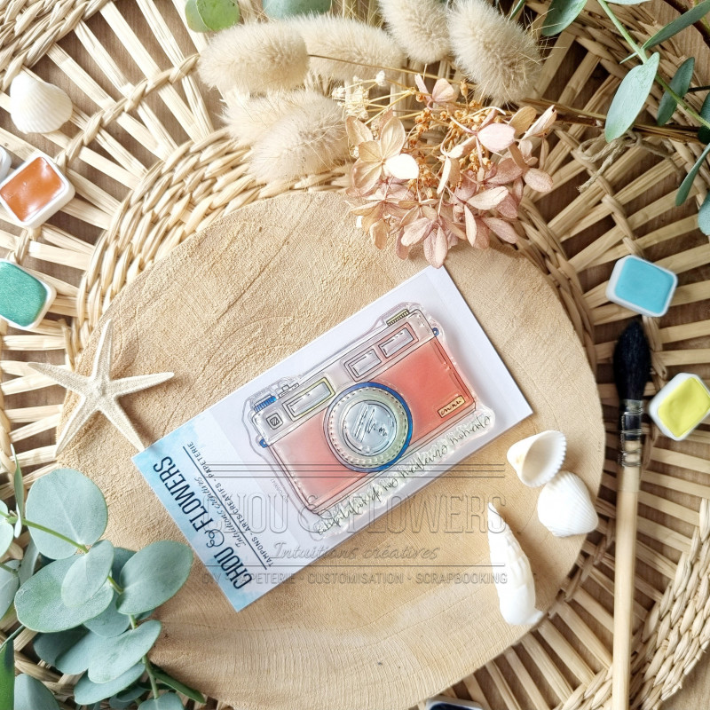 Tampon CLEAR A8 CLIC CLAC SUD104 - Chou and flowers 