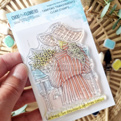 Tampon CLEAR A7 FILLE BORD DE MER SUD106 - Chou and flowers 