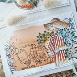 Tampon CLEAR A7 FILLE BORD DE MER SUD106 - Chou and flowers 
