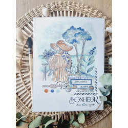Tampon CLEAR A7 FILLE BORD DE MER SUD106 - Chou and flowers 