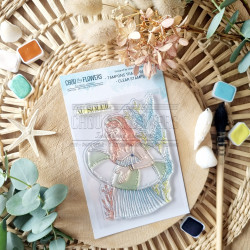 Tampon CLEAR A7 FILLE AU SOLEIL SUD108 - Chou and flowers 