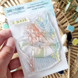 Tampon CLEAR A7 FILLE AU SOLEIL SUD108 - Chou and flowers 