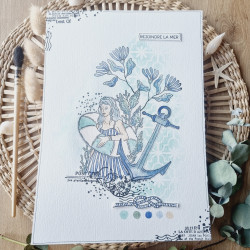 Tampon CLEAR A7 FILLE AU SOLEIL SUD108 - Chou and flowers 