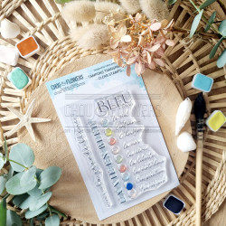 Tampon CLEAR A7 BLEU COMME SUD109 - Chou and flowers 