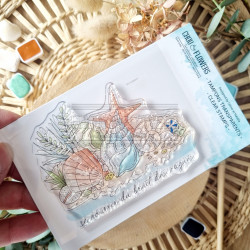Tampon CLEAR A7 LES COQUILLAGES SUD110 - Chou and flowers 