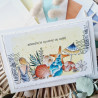 Tampon CLEAR A7 LES COQUILLAGES SUD110 - Chou and flowers 