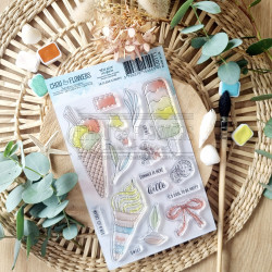Tampon CLEAR A6 LES GLACES SUD111 - Chou and flowers 