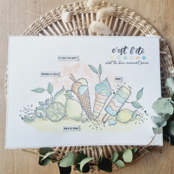 Tampon CLEAR A6 LES GLACES SUD111 - Chou and flowers 
