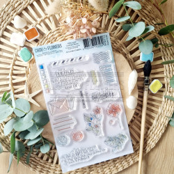 Tampon CLEAR A6 COURRIERS FLEURIS SUD112 - Chou and flowers 