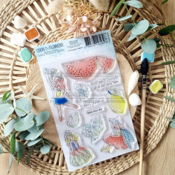 Tampon CLEAR A6 DEAR FRIEND SUD114 - Chou and flowers 