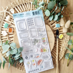 Tampon CLEAR DL MOSAIQUE D'ETE SUD118 - Chou and flowers 