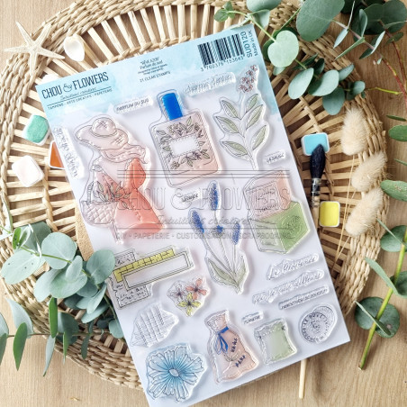 Tampon CLEAR A5 PARFUM DU SUD SUD120 - Chou and flowers Tampon CLEAR A5 PARFUM DU SUD SUD120 - Chou and flowers