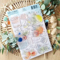 Tampon CLEAR A5 TUTTI FRUTTI SUD121 - Chou and flowers 