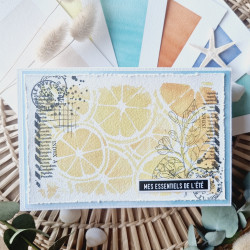POCHOIR CITRON SUD127 - Chou and flowers 