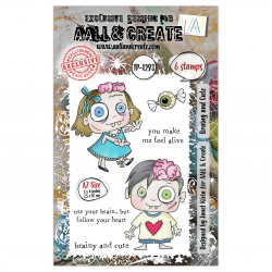 Tampon Clear - 1293 - Brainy and Cute - AALL and Create 