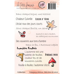 Tampon clear : Collection Châtaignes et hérisson - Mots doux de saison- La Petite Francaise 