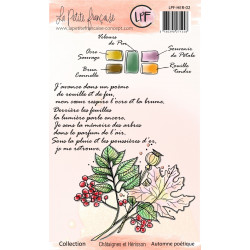 Tampon clear : Collection Châtaignes et hérisson - Automne poétique- La Petite Francaise 