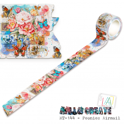 MT-144 - Masking Tape - Peonies Airmail (Layer-It-Up!) - AALL and Create 