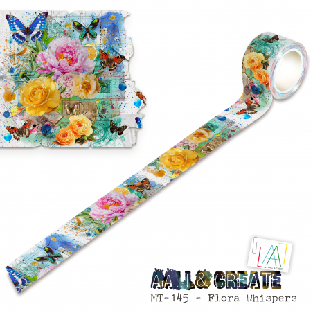 MT-145 - Masking Tape - Flora Whispers (Layer-It-Up!) - AALL and Create 