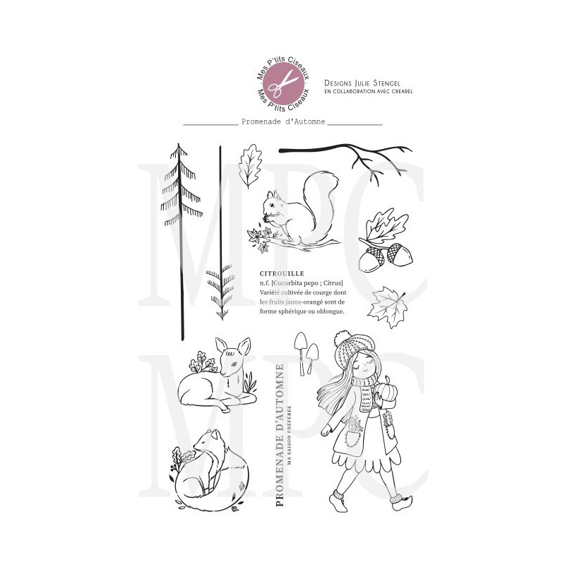 Tampons planche Promenade d'Automne - Mes Ptits Ciseaux 