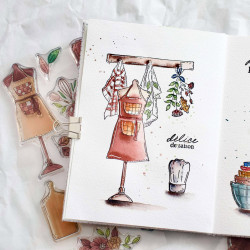 DL LE TABLIER BOI114 - Chou and flowers 