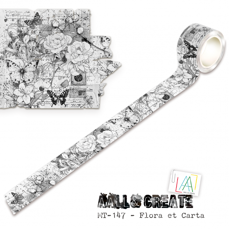 MT-147 - Masking Tape - Flora et Carta - AALL and Create  MT-147 - Masking Tape - Flora et Carta - AALL and Create