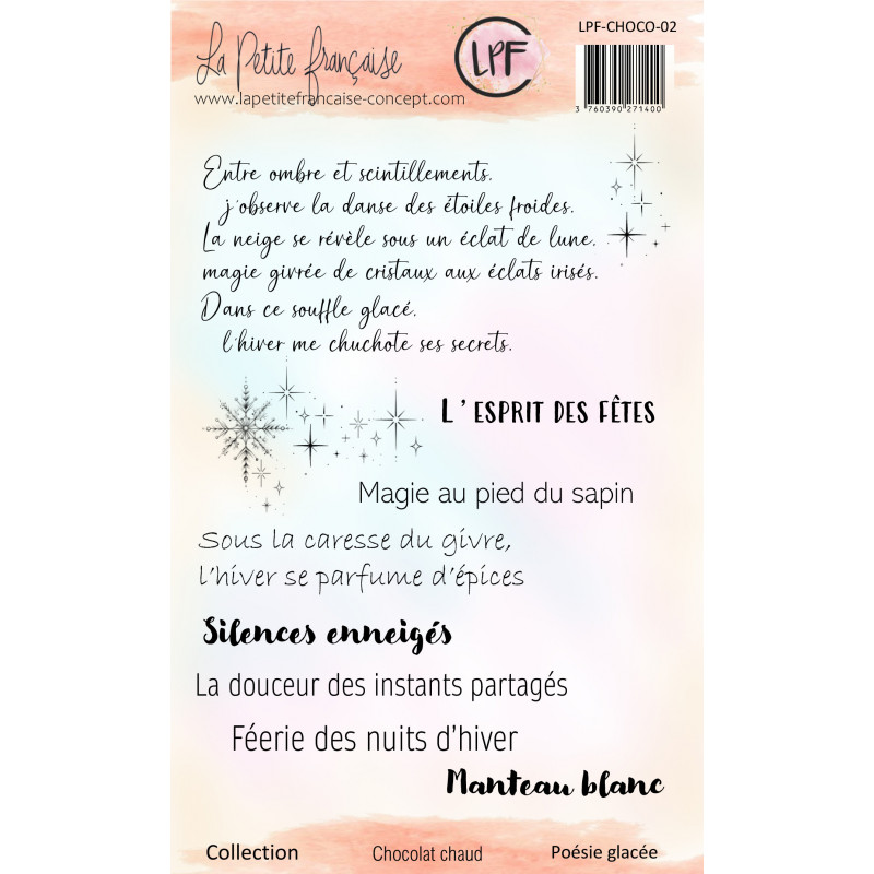 Tampon clear : Collection Chocolat chaud - Poésie glacée- La Petite Francaise 