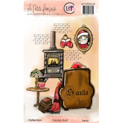 Tampon clear : Collection Chocolat chaud - Santa- La Petite Francaise 