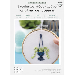 Kit Broderie Green - Chaîne de Coeurs - French Kit