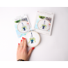 Kit Broderie Green - Chaîne de Coeurs - French Kit  Kit Broderie Green - Chaîne de Coeurs - French Kit