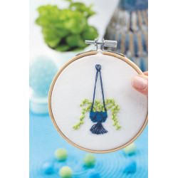 Kit Broderie Green - Chaîne de Coeurs - French Kit 