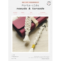 Kit Macramé Porte clés - Noeuds et Torsade - French Kit
