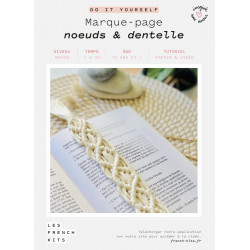 Kit Macramé Marque pages -Noeuds personnalisé - French Kit