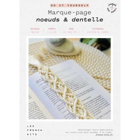Kit Macramé Marque pages -Noeuds personnalisé - French Kit  Kit Macramé Marque pages -Noeuds personnalisé - French Kit