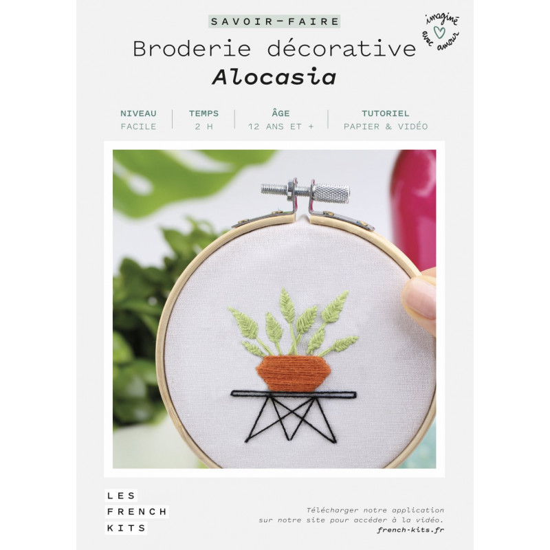 Kit Broderie Green - Alocasia - French Kit  Kit Broderie Green - Alocasia - French Kit