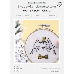 Kit Broderie Monsieur Chat - French Kit