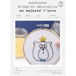 Kit Broderie Sa Majesté L’Ours - French Kit