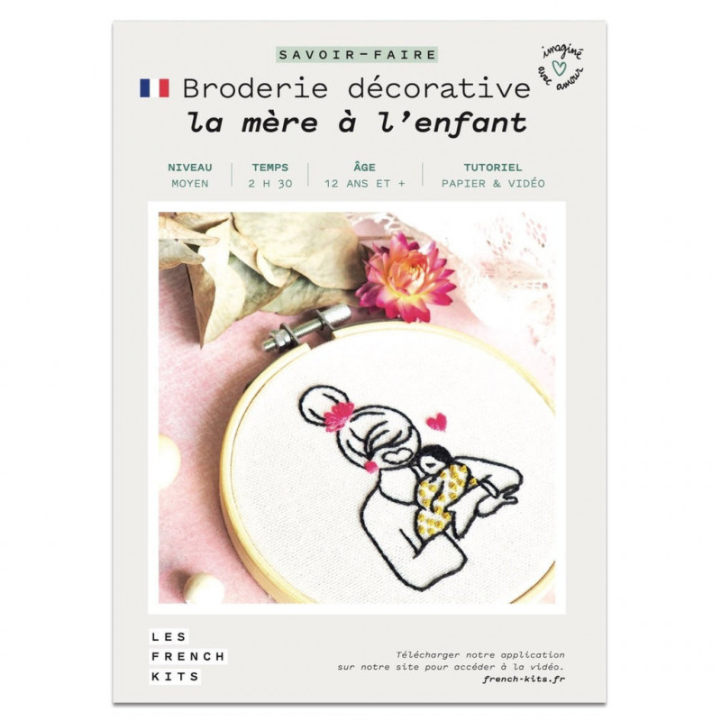 Kit Broderie Femme et Enfant - French Kit  Kit Broderie Femme et Enfant - French Kit