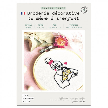 Kit Broderie Femme et Enfant - French Kit  Kit Broderie Femme et Enfant - French Kit